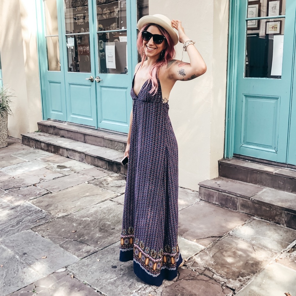 Printed maxi dress